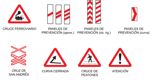 señalizacioj vial señales de transito iconos manual