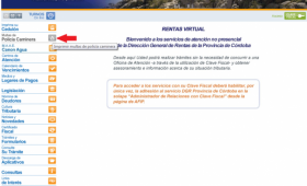 Sitio web de la Dirección General de Rentas Córdoba.