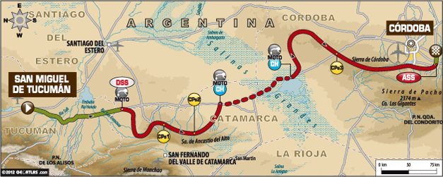 Recorrido Rally Dakar entre Tucumán y Córdoba (Foto: Prensa Dakar.com)
