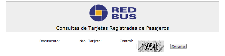 Consultar saldo de la tarjeta Red Bus desde el sitio web.  (Captura web)