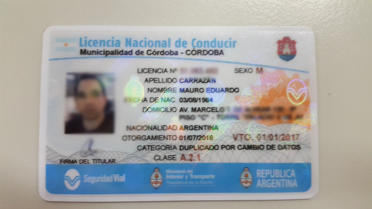 Comenzó A Entregarse La Nueva Licencia Nacional De Conducir Tránsito