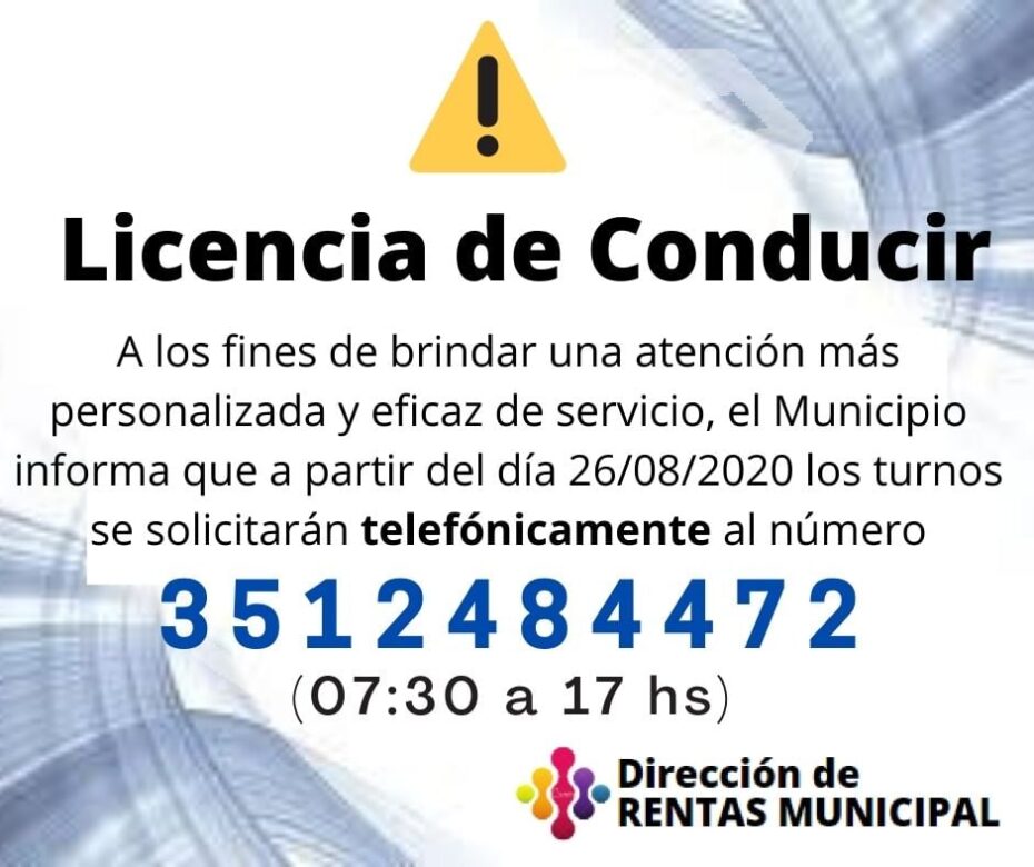 Carnet de conducir Municipalidad de Toledo Cordoba