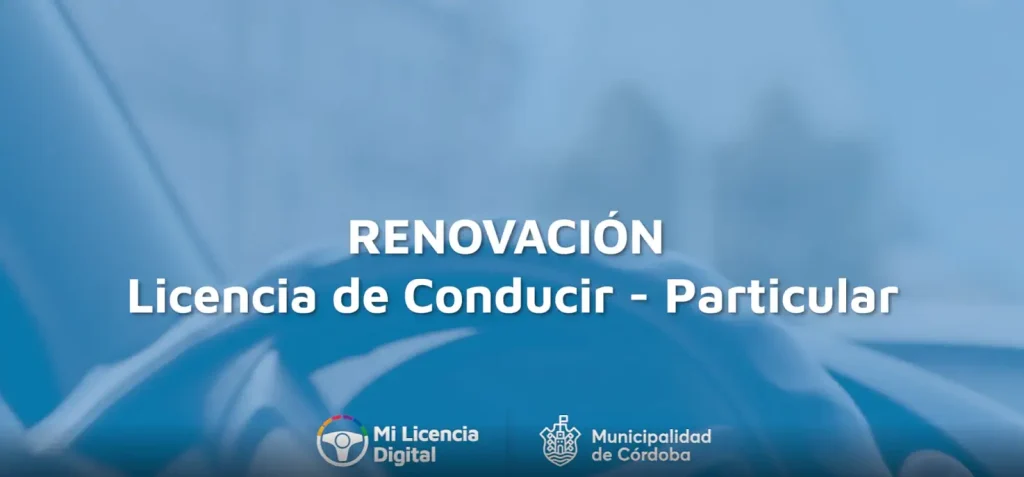 renovacion carnet conducir municipalidad ciudad cordoba digital