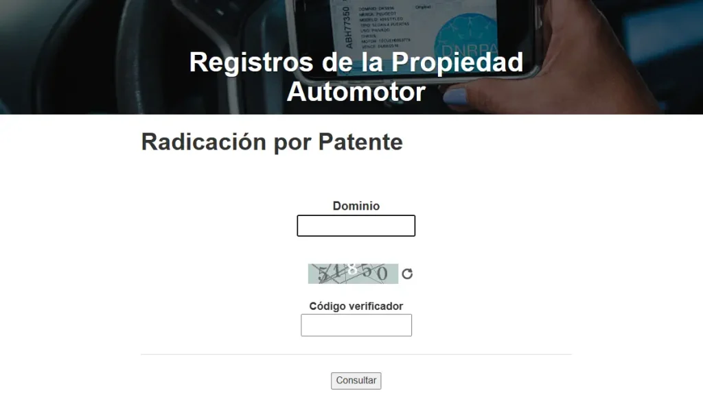 registro automotor argentina radicacion por patente